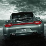 2011 Green Porsche 911 Targa 4 Wallpaper Rear view