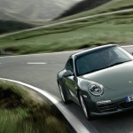 2011 Green Porsche 911 Targa 4 Wallpaper Front angle view