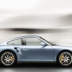 2011 Ice Blue Porsche 911 Turbo S Wallpaper Side view
