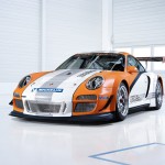 2011 Orange Porsche 911 GT3 R Hybrid Wallpaper Front angle view
