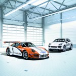 2011 Orange Porsche 911 GT3 R Hybrid Wallpaper Side front angle view