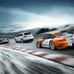 2011 Orange Porsche 911 GT3 R Hybrid Wallpaper Rear angle side view