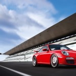 2011 Red Porsche 911 GT3 Wallpaper Side angle view