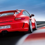 2011 Red Porsche 911 GT3 Wallpaper Rear angle view