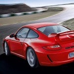 2011 Red Porsche 911 GT3 Wallpaper Rear angle view