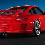 2011 Red Porsche 911 GT3 Wallpaper Rear angle view