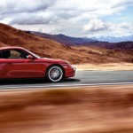 2011 Red Porsche 911 carrera 4S Wallpaper Side view