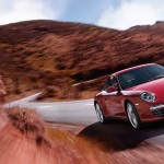 2011 Red Porsche 911 carrera 4S Wallpaper Front angle view