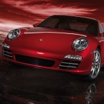 2011 Red Porsche 911 carrera 4S Wallpaper Front view