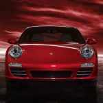 2011 Red Porsche 911 carrera 4S Wallpaper Front view