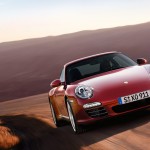 2011 Red Porsche 911 carrera 4S Wallpaper Front angle view