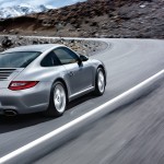 2011 Silver Porsche 911 Carrera Wallpaper Side angle view