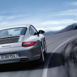2011 Silver Porsche 911 Carrera Wallpaper Rear view