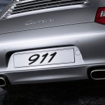 2011 Silver Porsche 911 Carrera Wallpaper Rear view