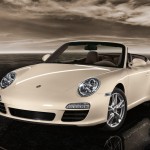 2011 White Porsche 911 Carrera Cabriolet Wallpaper Front angle view
