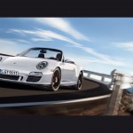 2011 White Porsche 911 Carrera GTS Cabriolet Wallpaper Front angle view