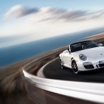 2011 White Porsche 911 Carrera GTS Cabriolet Wallpaper Front angle view