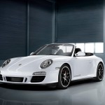 2011 White Porsche 911 Carrera GTS Cabriolet Wallpaper Front angle view