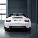 2011 White Porsche 911 Carrera GTS Cabriolet Wallpaper Rear view