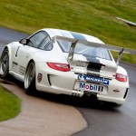 2011 White Porsche 911 GT3 Cup Wallpaper Rear angle view