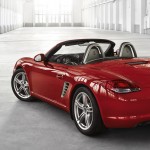 2011 Guards Red Porsche Boxster S wallpaper Rear angle side view