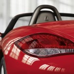 2011 Guards Red Porsche Boxster S wallpaper Rear view corner