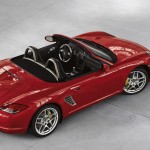 2011 Guards Red Porsche Boxster S wallpaper Side angle Top view