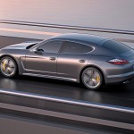 2012 Porsche Panamera Turbo S Wallaper Side angle rear view