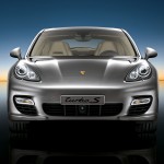 Topaz brown Metallic 2011 Porsche Panamera Turbo S wallpaper Front view