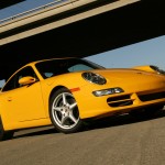 2006 Yellow Porsche 911 Carrera Coupe Wallpaper Front angle side view