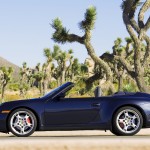 2007 Black Porsche 911 Carrera 4S Cabriolet Wallpaper Side view