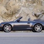 2007 Black Porsche 911 Carrera 4S Cabriolet Wallpaper Side view