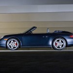 2007 Black Porsche 911 Carrera 4S Cabriolet Wallpaper Side view