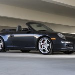 2007 Black Porsche 911 Carrera 4S Cabriolet Wallpaper Front angle side view