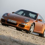 2007 Gold Porsche 911 Targa 4S Wallpaper Front angle side view