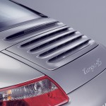 2007 Silver Porsche 911 Targa 4S Wallpaper Rear angle view