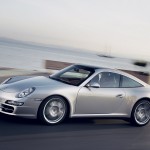 2007 Silver Porsche 911 Targa 4S Wallpaper Front angle side view
