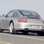 2007 Silver Porsche 911 Targa 4S Wallpaper Rear angle side view