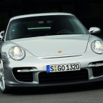 2008 Silver Porsche 911 GT2 Wallpaper Front view