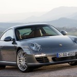 2009 Grey Porsche 911 Carrera 4 Wallpaper Front angle view