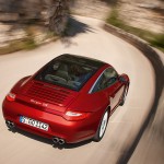 2009 Red Porsche 911 Targa 4 Wallpaper Rear angle side view