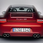 2009 Red Porsche 911 Targa 4 Wallpaper Rear view