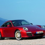 2009 Red Porsche 911 Targa 4 Wallpaper Front angle side view