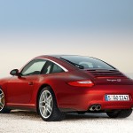2009 Red Porsche 911 Targa 4 Wallpaper Rear angle side view