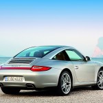 2009 Silver Porsche 911 Targa 4 Wallpaper Rear angle side view