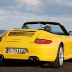 2009 Yellow Porsche 911 Carrera Wallpaper Rear angle view