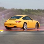 2009 Yellow Porsche 911 Carrera Wallpaper Rear angle side view