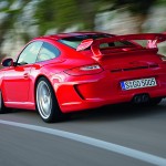 2010 Red Porsche 911 GT3 Wallpaper Rear angle side view