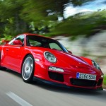 2010 Red Porsche 911 GT3 Wallpaper Front angle side view