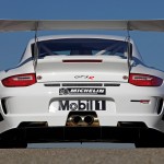 2010 White Porsche 911 GT3 R Wallpaper Rear view